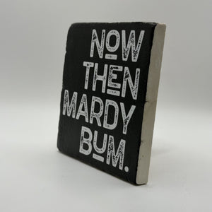 Now Then Mardy Bum Natural Travertine Stone Coaster 3