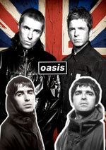Oasis Union Jack artwork printed on MDF wall poster