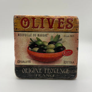 Olive Branch Stone Coaster