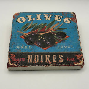 Olives Noires Stone Coaster