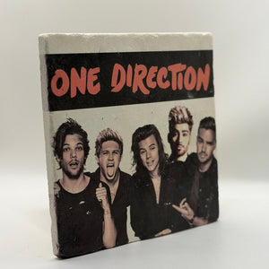 One Direction Natural Travertine Stone Hotpad artwork
