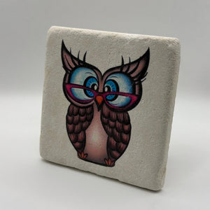 Cute Owl Stone Coaster