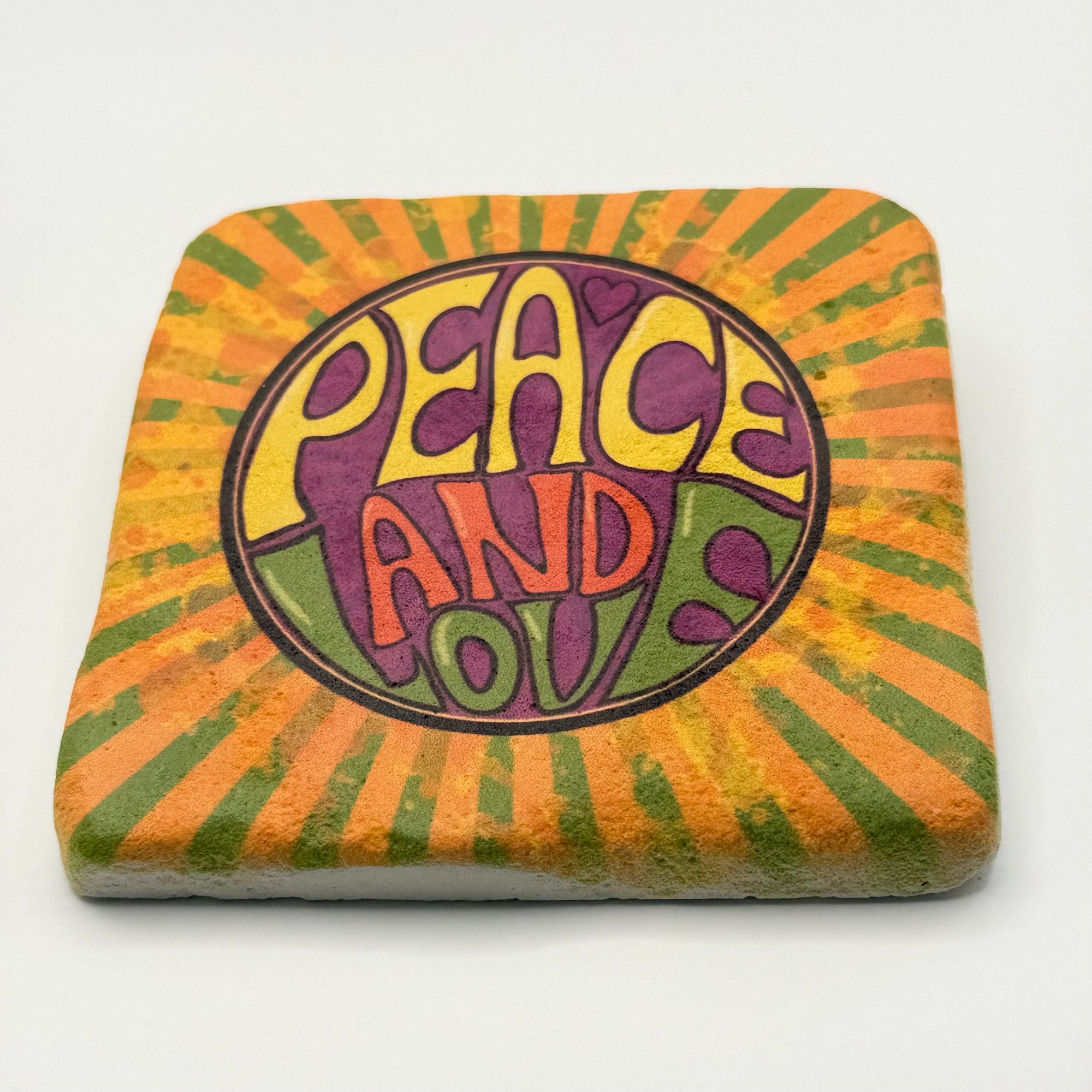 Peace and Love Stone Coaster