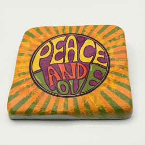 Peace and Love Stone Coaster