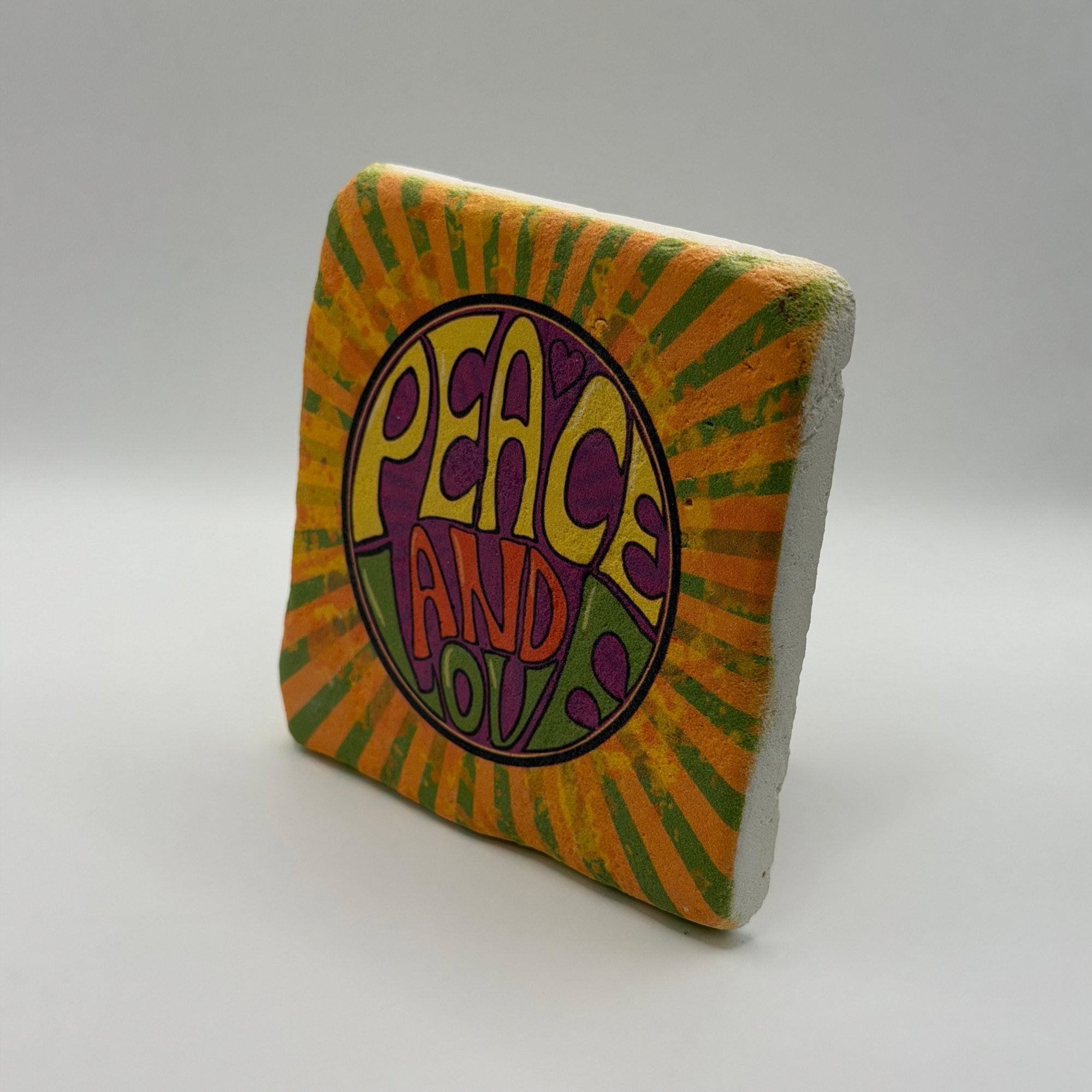 Peace and Love Stone Coaster