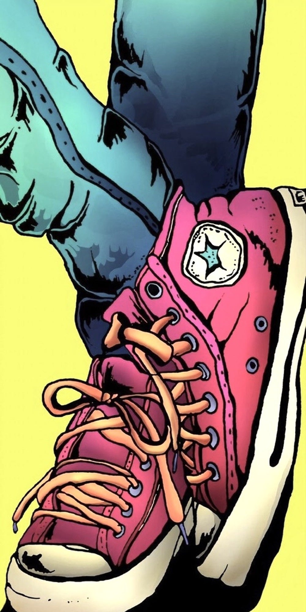 Pink Converse Chuck Taylor All Star pop art design displayed as a decorative wall sign