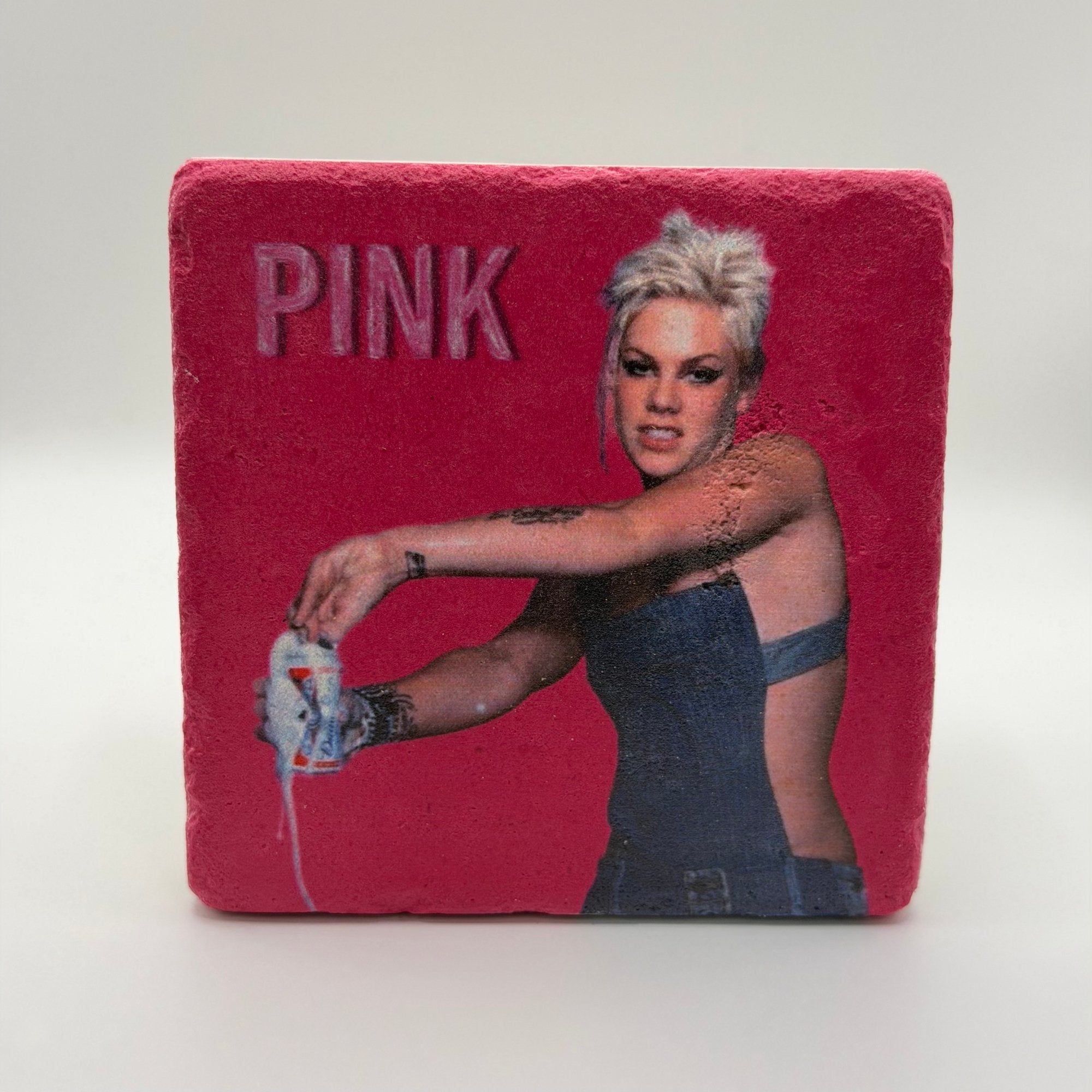 Pink Funhouse Stone Coaster