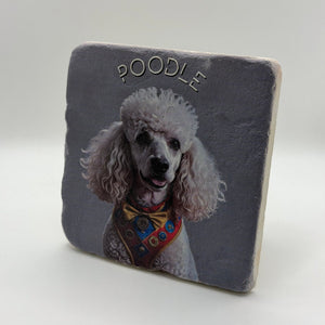 Cute Poodle Stone Coaster