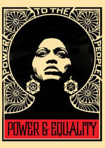 Power and Equality slogan artwork printed on MDF wall poster