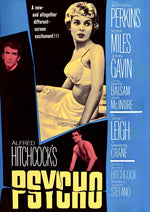 Psycho Classic movie artwork printed on MDF wall poster