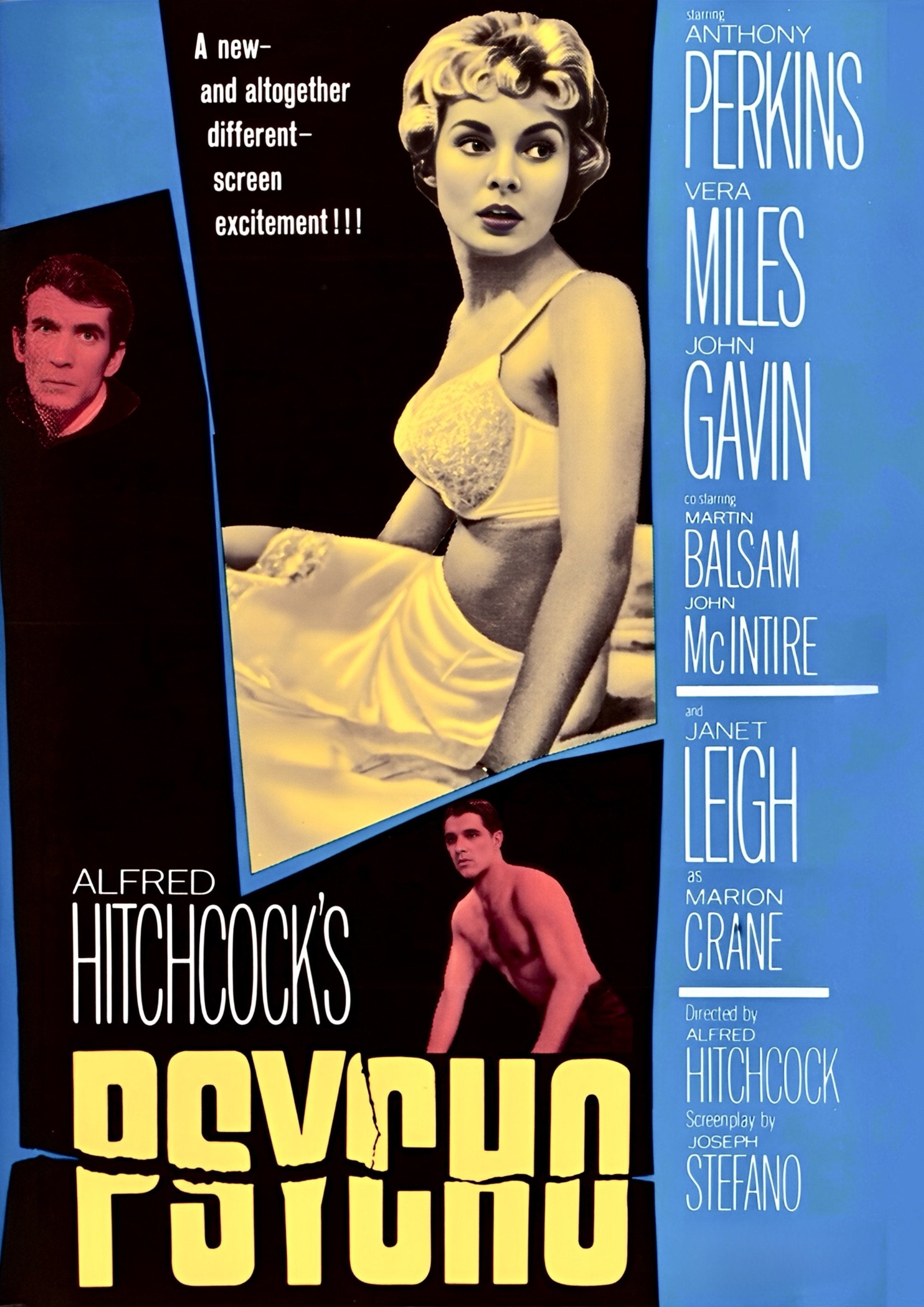 Psycho Classic movie artwork printed on MDF wall poster