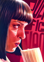 Pulp Fiction Milkshake artwork printed on MDF wall poster