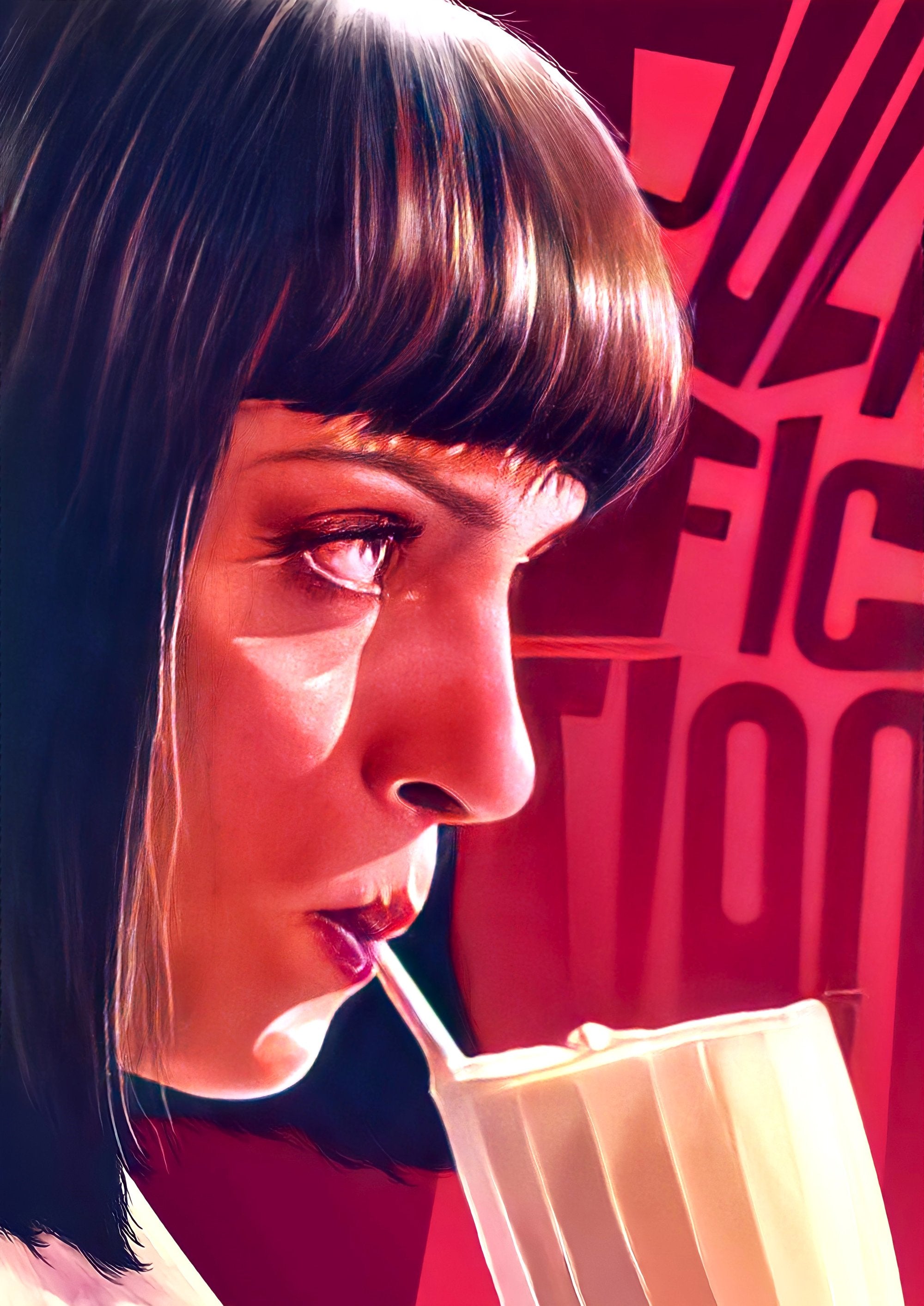 Pulp Fiction Milkshake artwork printed on MDF wall poster