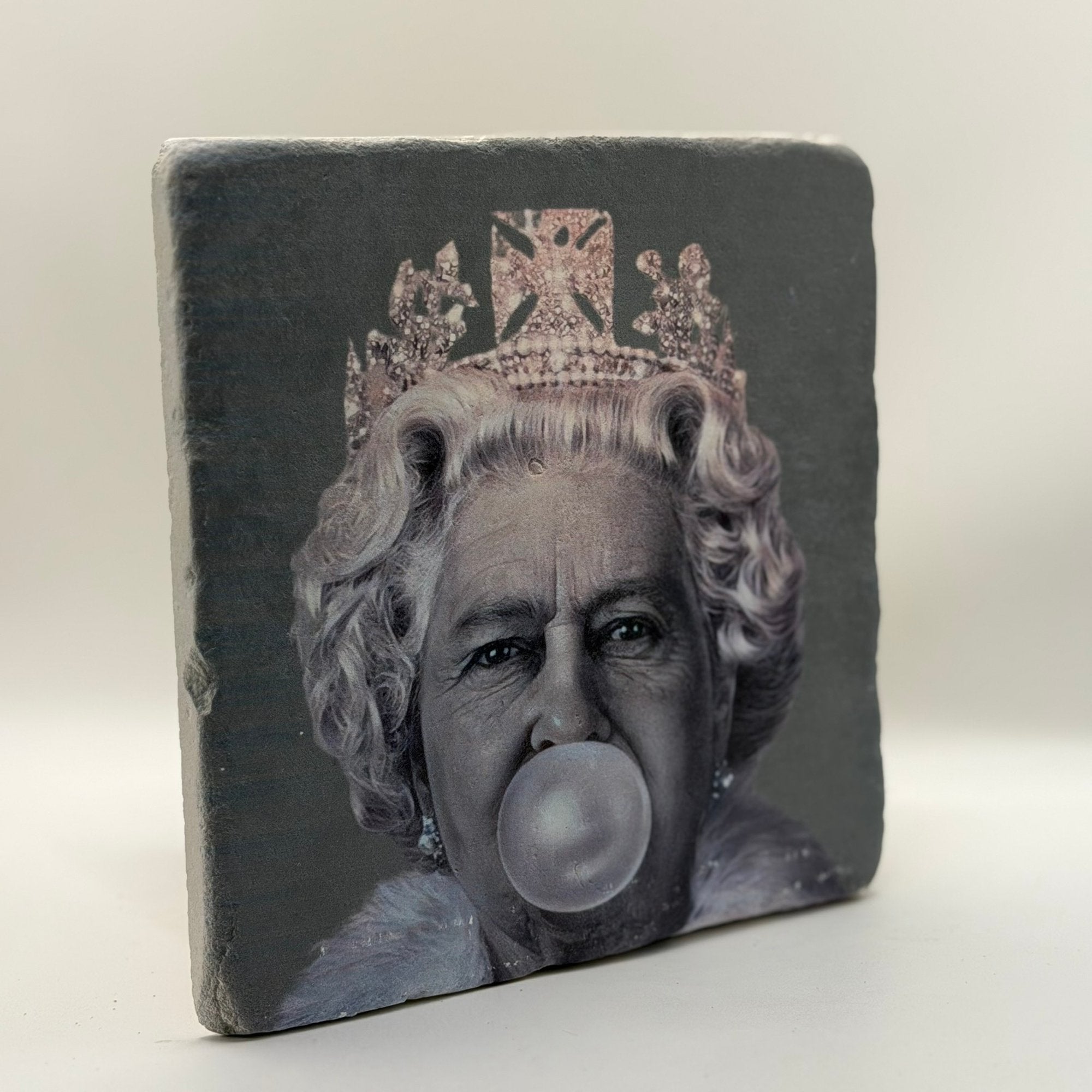 Queen Bubble Gum Natural Travertine Stone Hotpad artwork