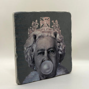 Queen Bubble Gum Natural Travertine Stone Hotpad artwork