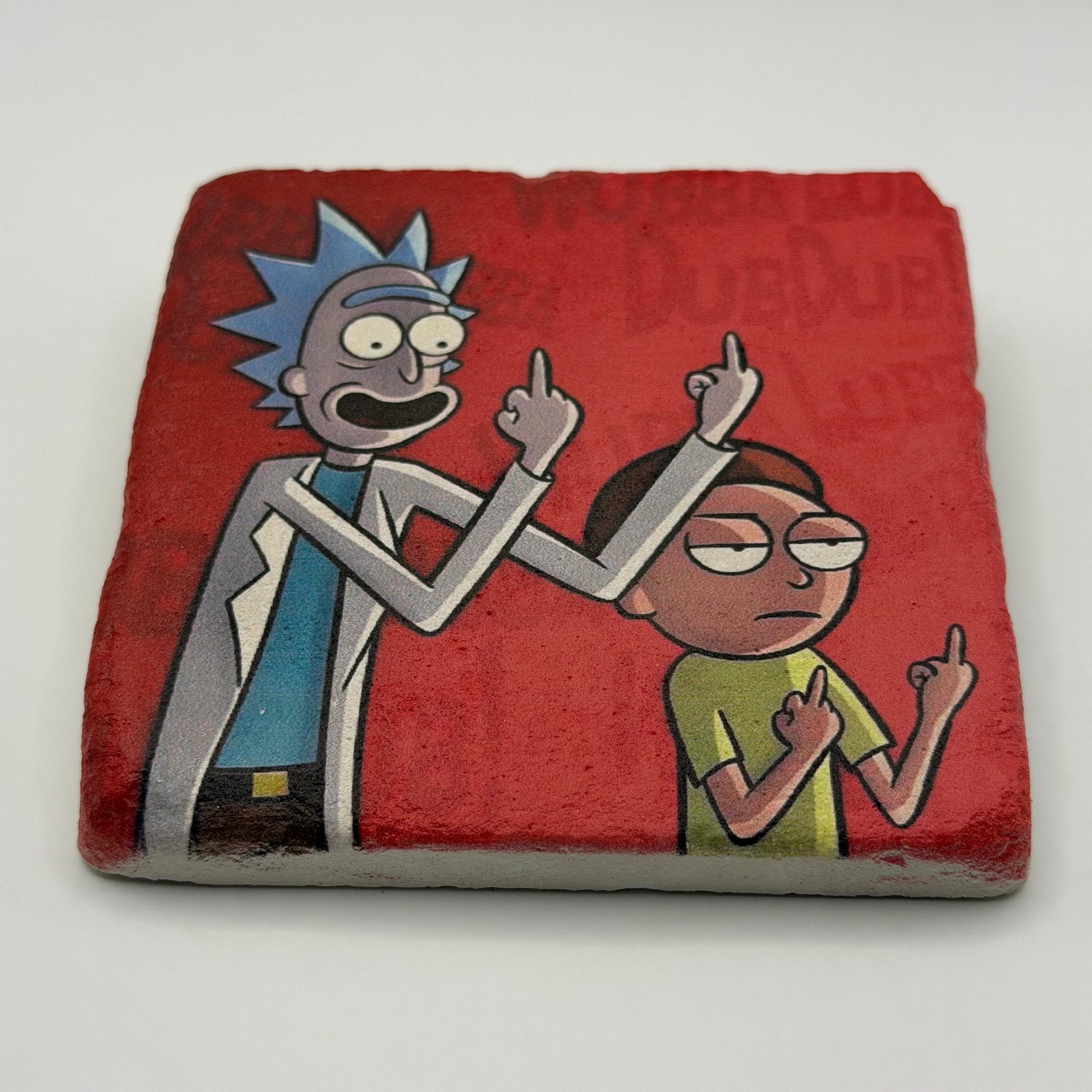 Rick and Morty Red Stone Coaster