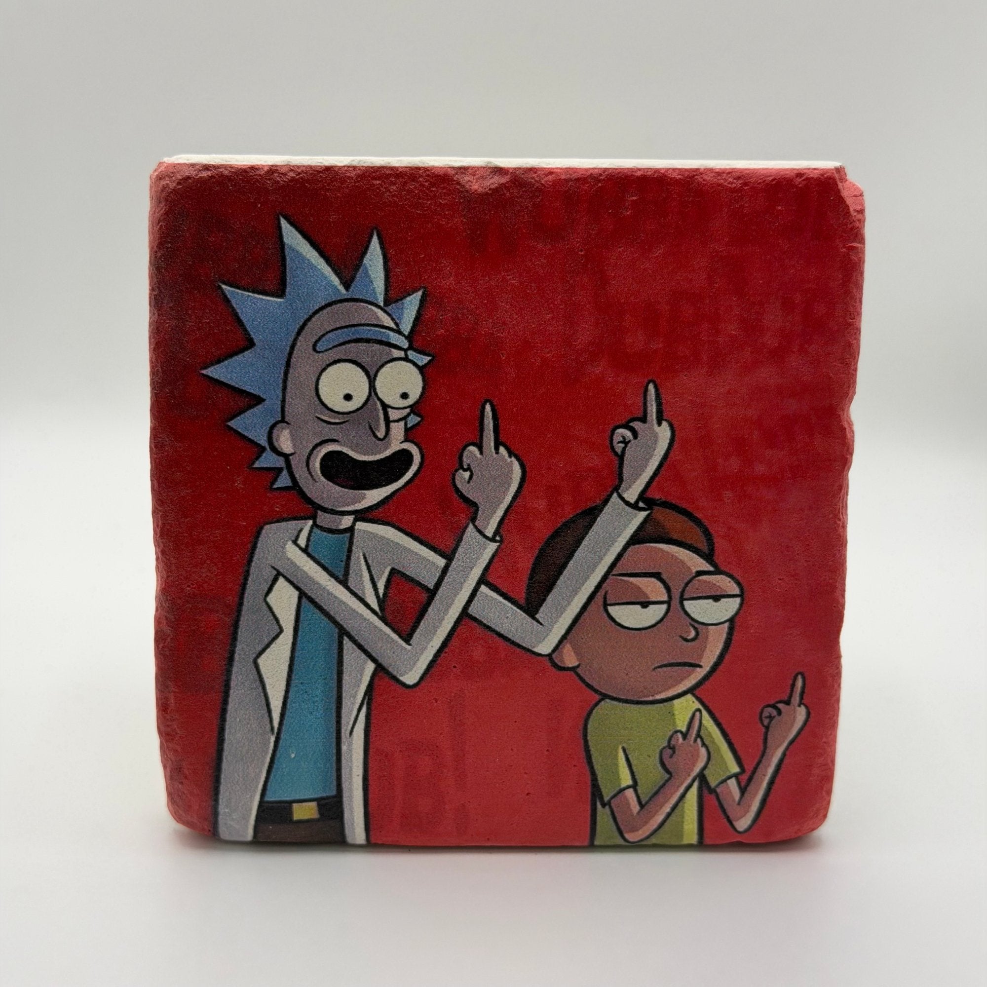 Rick and Morty Red Stone Coaster