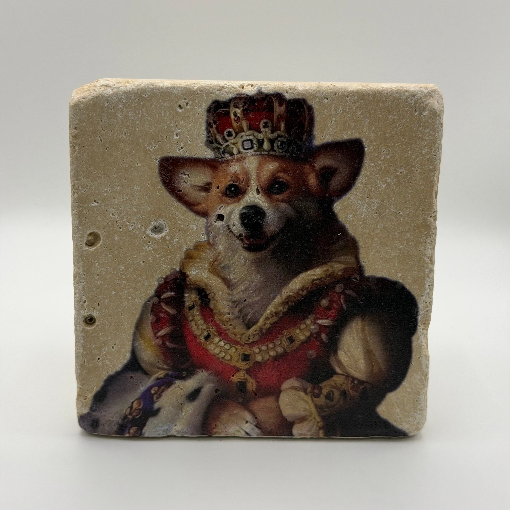 Royal Corgi Stone Coaster