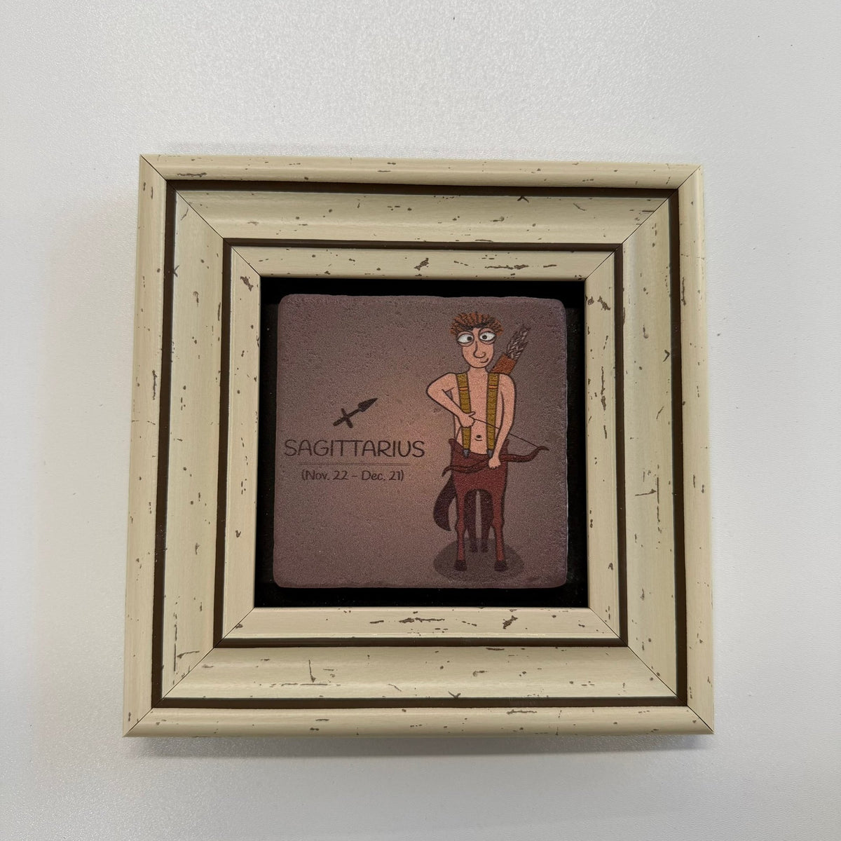 Variant Mapping v4 | sagittarius-natural-travertine-stone-coaster | with White Frame | sha256:130b7edb2810