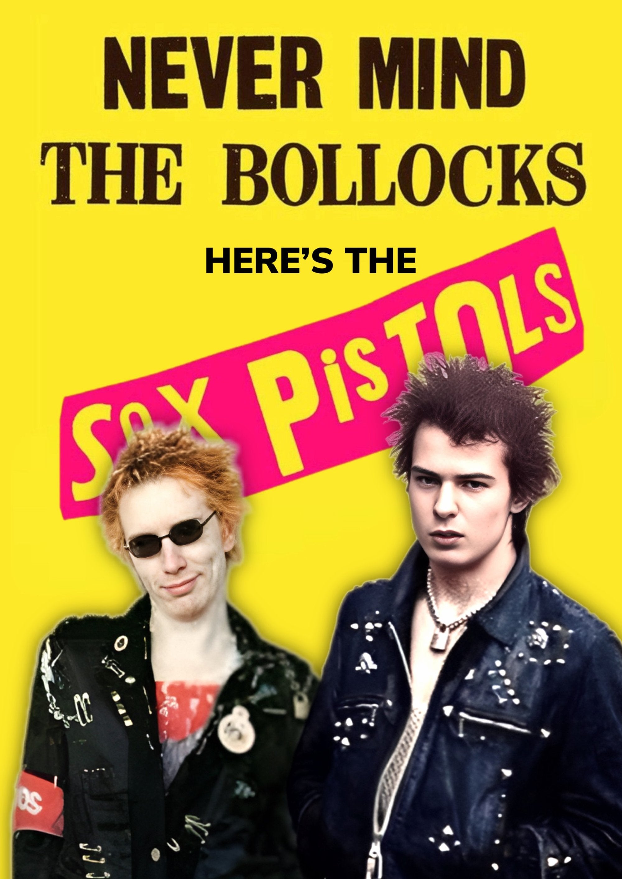 Sex Pistols Never Mind The Bollocks artwork printed on MDF wall poster
