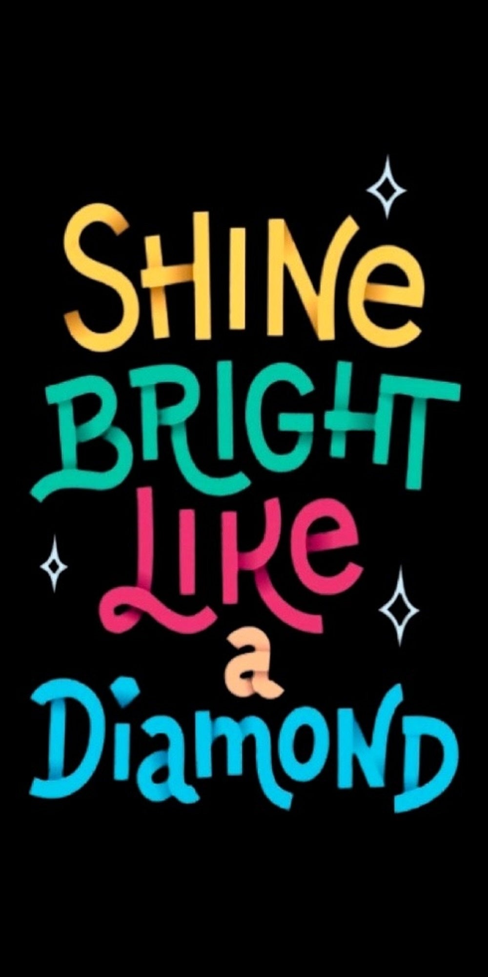 Shine Bright Like a Diamond quote design displayed as a decorative wall sign