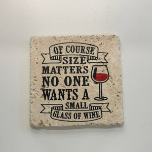 Size Matters No One Wants A Small Natural Travertine Stone Hotpad artwork