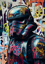 Star Wars Stormtrooper Graffiti artwork printed on MDF wall poster