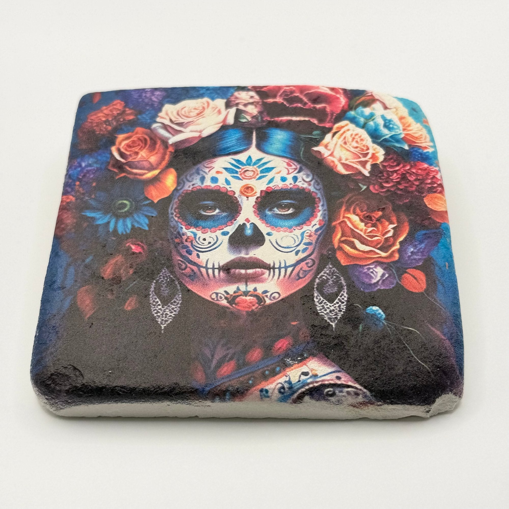 Sugar Skull Woman Stone Coaster