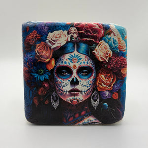 Sugar Skull Woman Stone Coaster