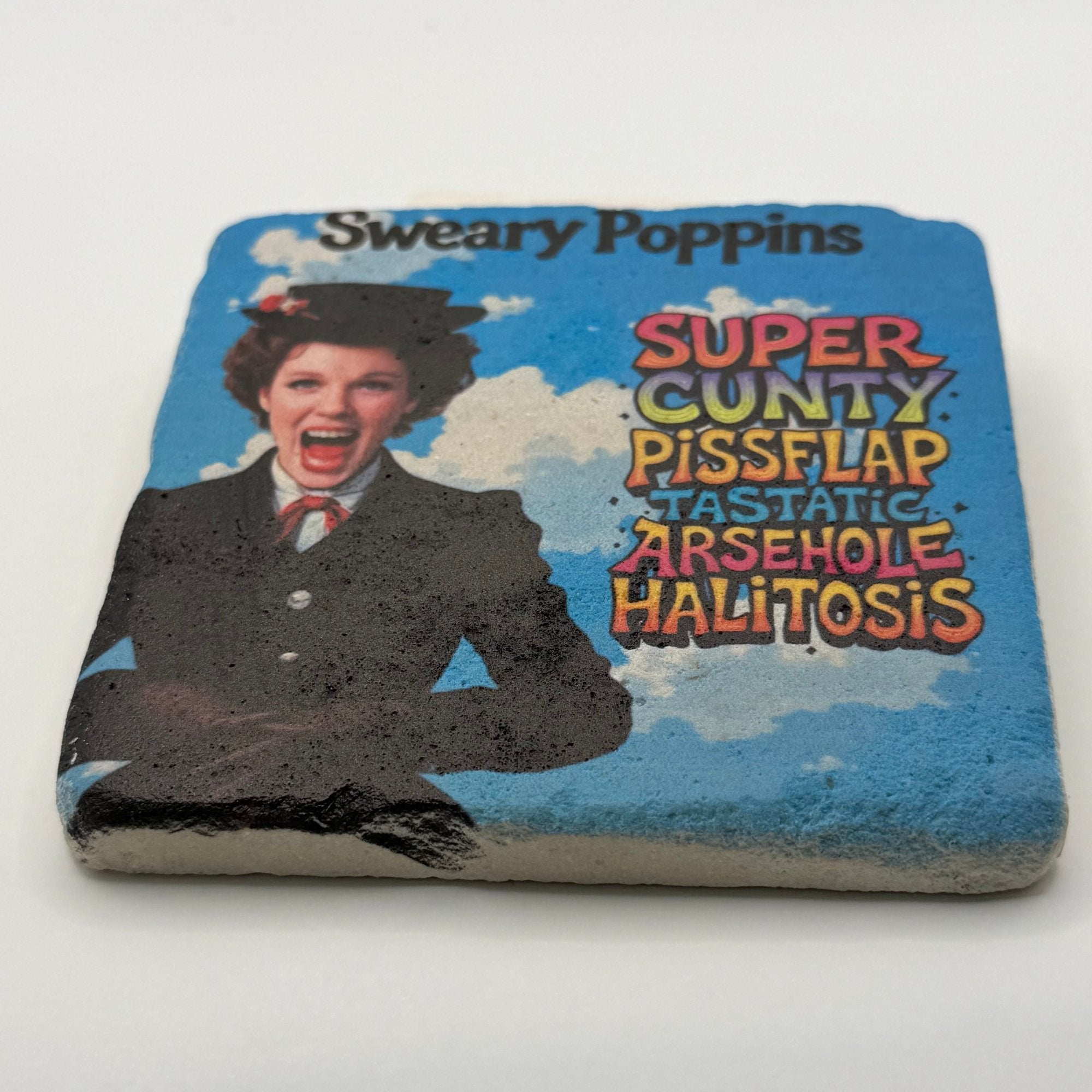 Sweary Poppins Stone Coaster