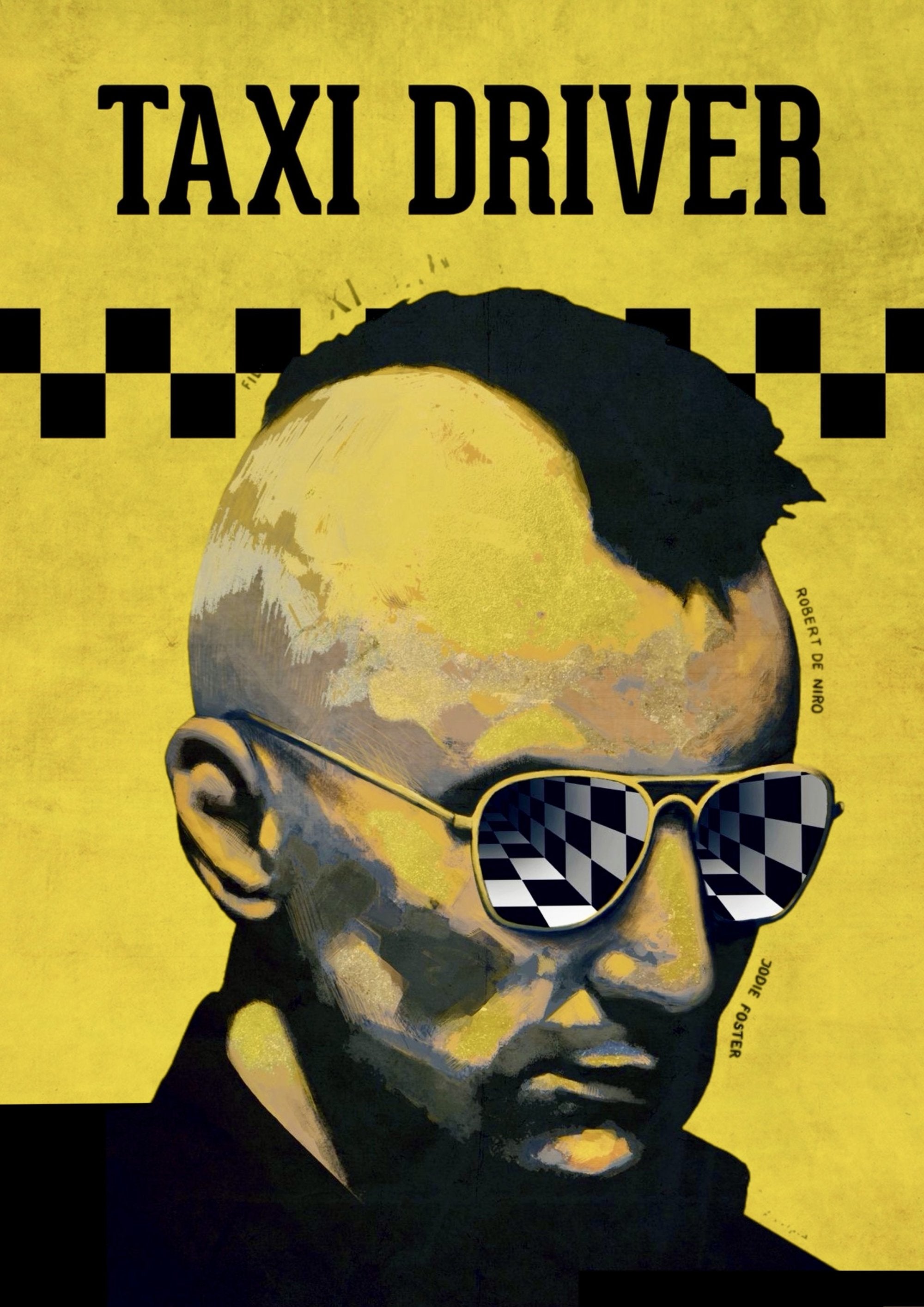 Taxi Driver movie art printed on MDF wall poster