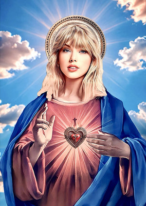 Taylor Swift Saint artwork printed on MDF wall poster