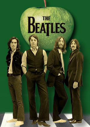 The Beatles Abbey Road artwork printed on MDF wall poster