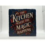 The Kitchen Where The Magic Happens Natural Travertine Stone Hotpad 1
