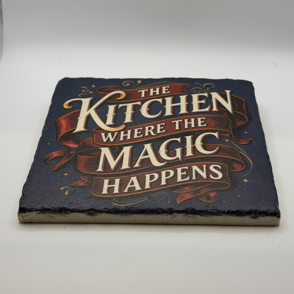 The Kitchen Where The Magic Happens Natural Travertine Stone Hotpad 2