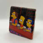 The Simpsons characters printed on square travertine stone coaster