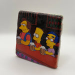 The Simpsons characters printed on square travertine stone coaster