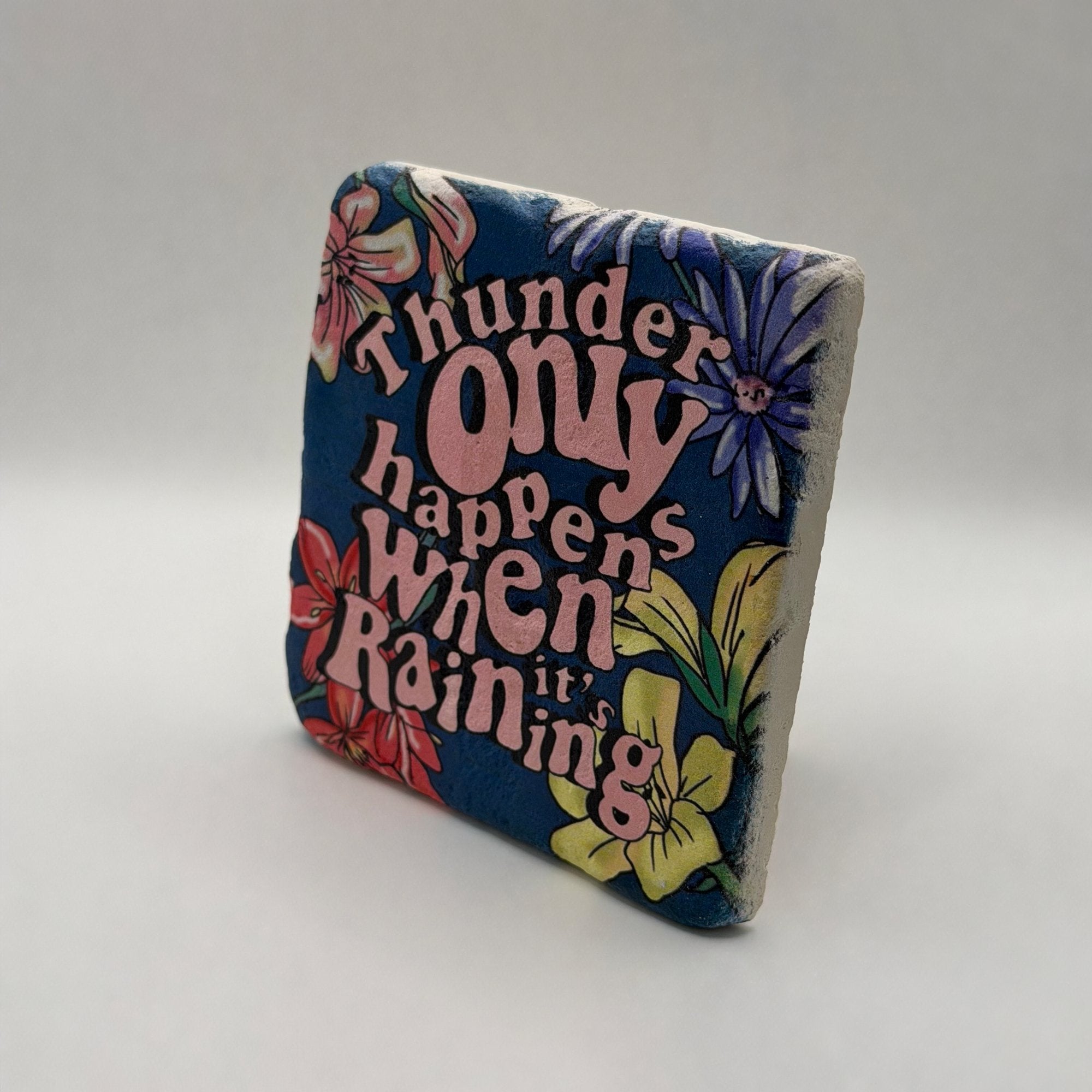 Thunder Only Happens Stone Coaster