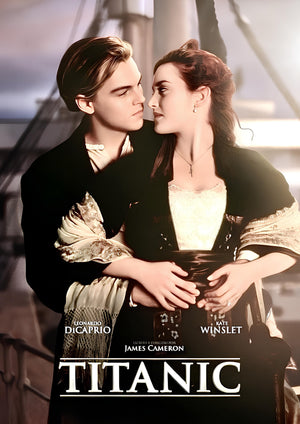 Titanic movie theatre artwork printed on MDF wall poster