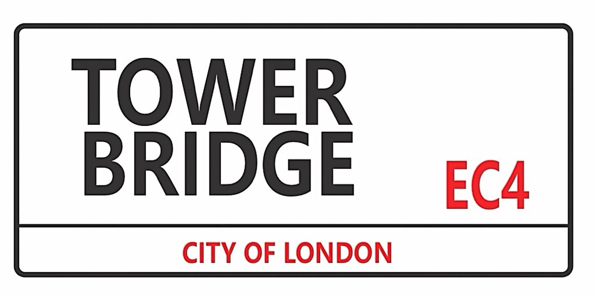 Tower Bridge London landmark design displayed as a decorative wall sign