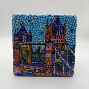 Tower Bridge Mosaic Stone Coaster
