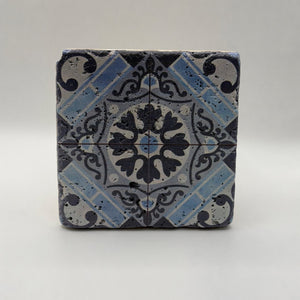 Tribal Pattern Stone Coaster, Ethnic Decor Gift