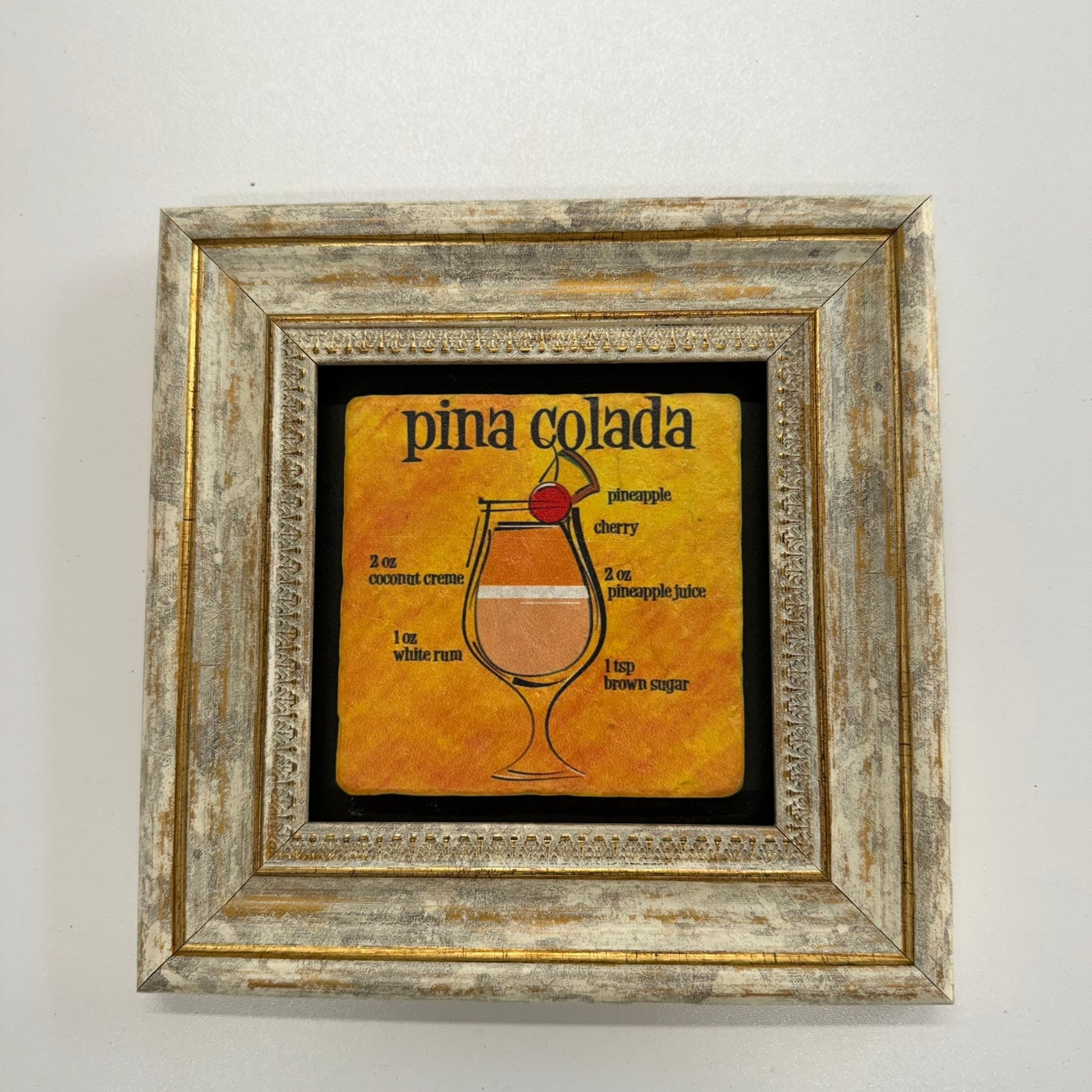 Variant Mapping v4 | tropical-pineapple-coaster-natural-travertine-stone-coaster | with Gold Frame | sha256:466634a189a2