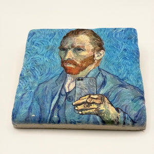 Vincent Van Gogh Selfie Stone Coaster