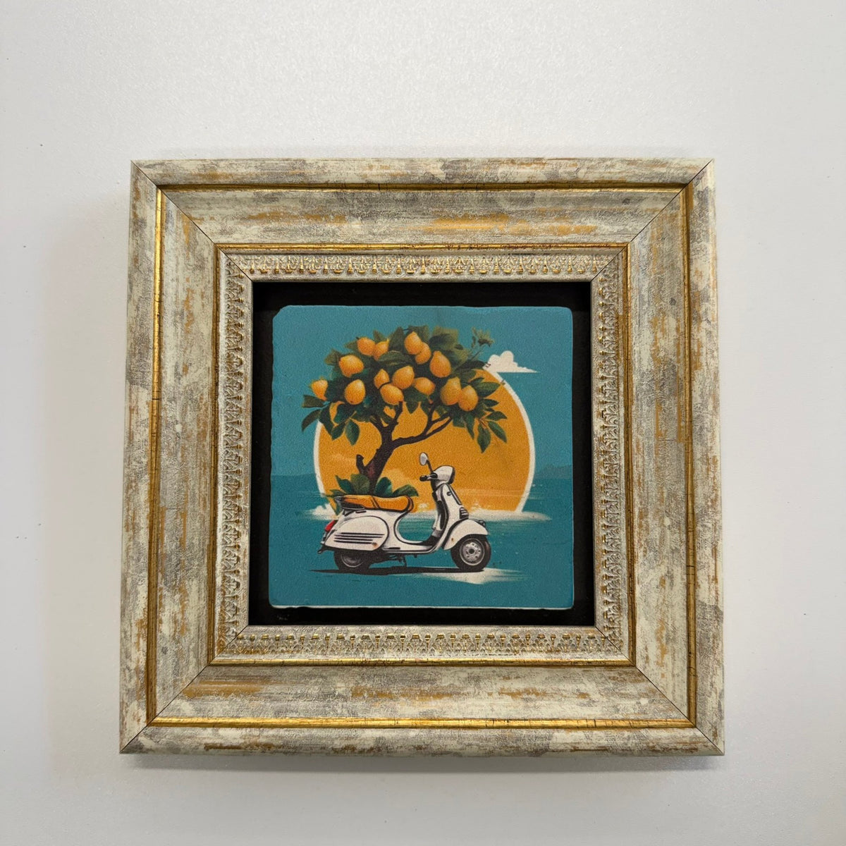 Variant Mapping v4 | vintage-white-vespa-natural-stone-coaster | with Gold Frame | sha256:4bd8826c8237