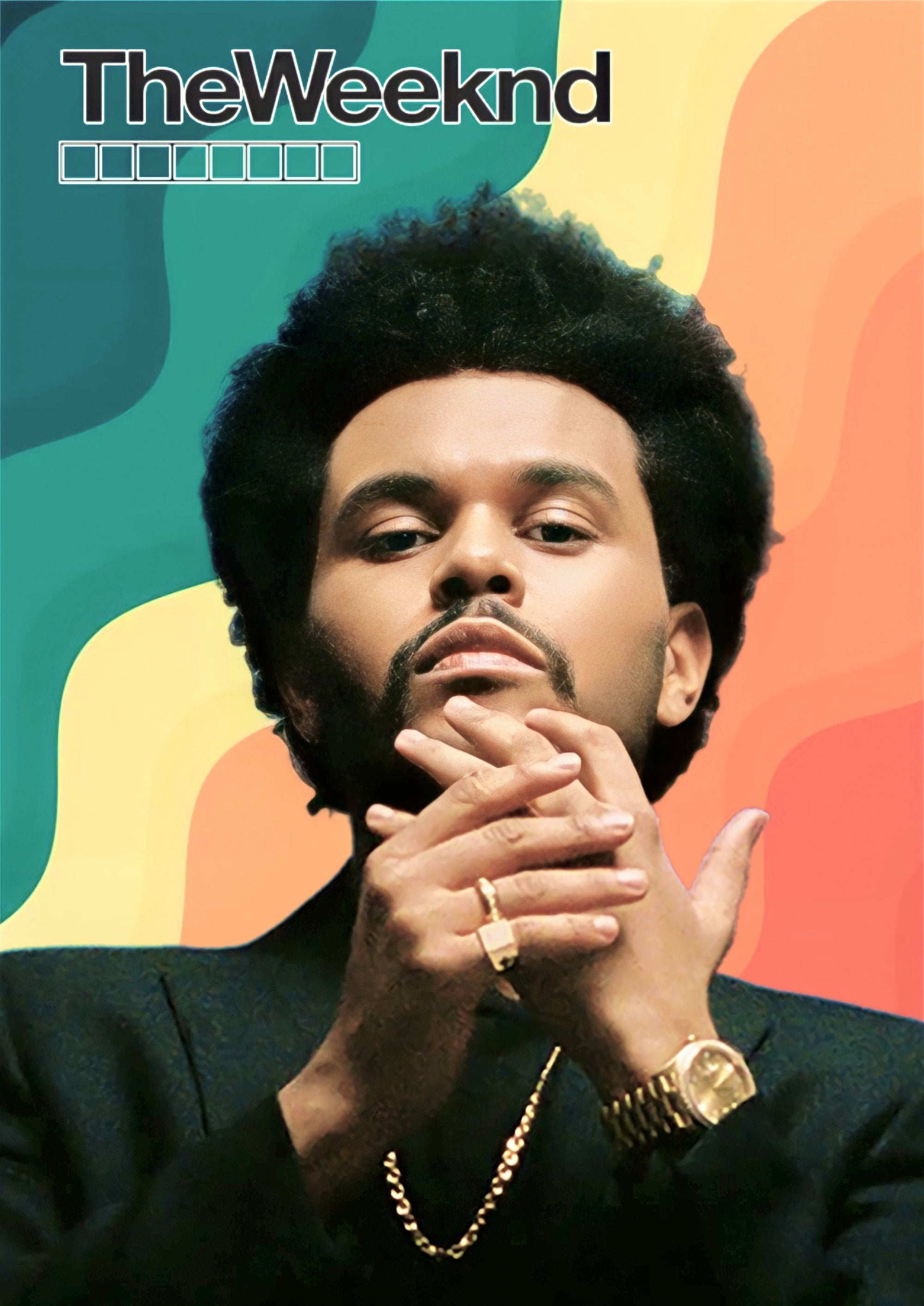 The Weeknd Portrait artwork printed on MDF wall poster