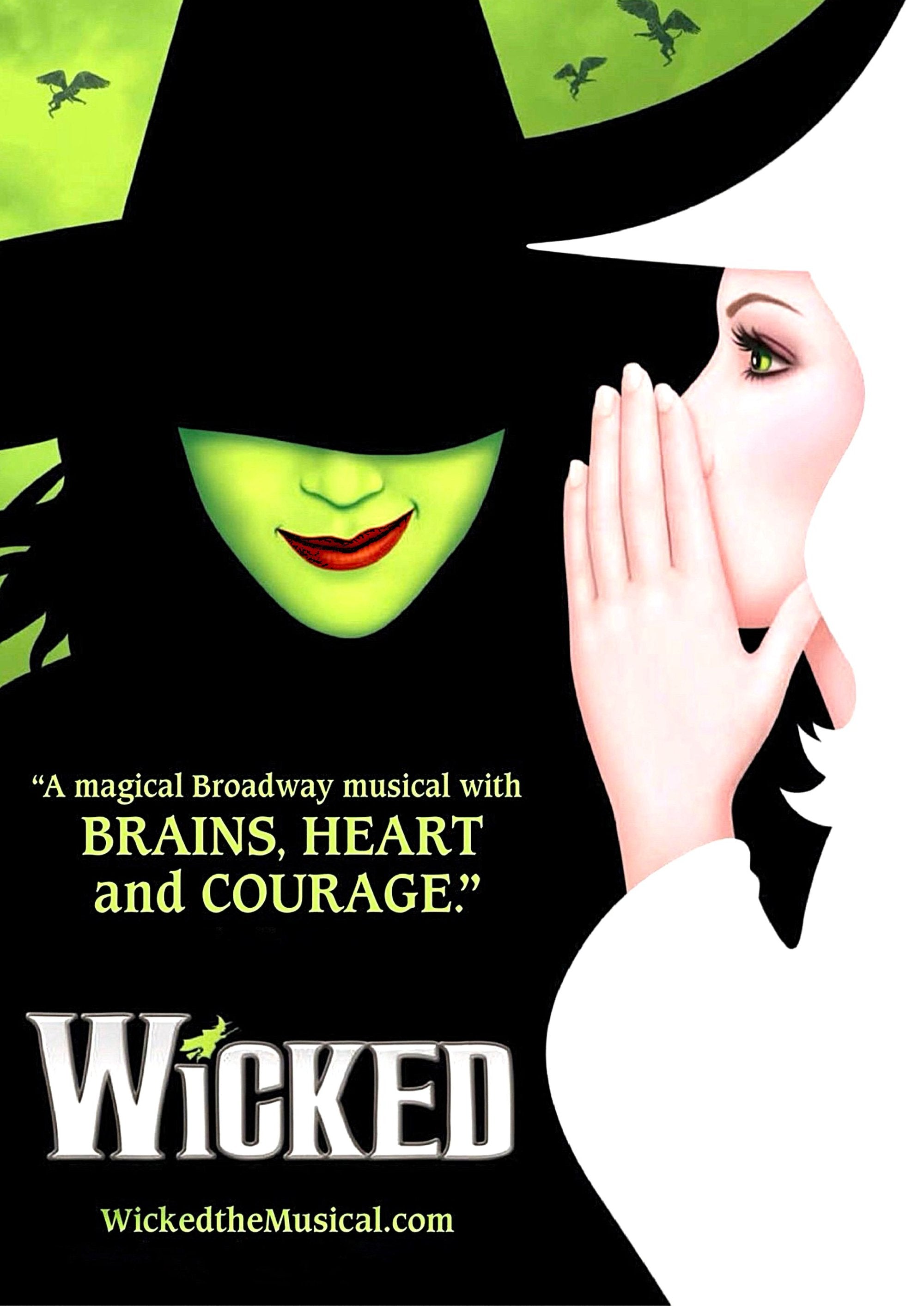 Wicked movie theatre artwork printed on MDF wall poster