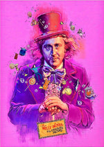 Willy Wonka Pop Art artwork printed on MDF wall poster