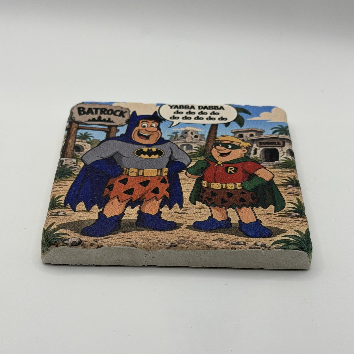 Abba Natural Travertine Stone Coaster artwork