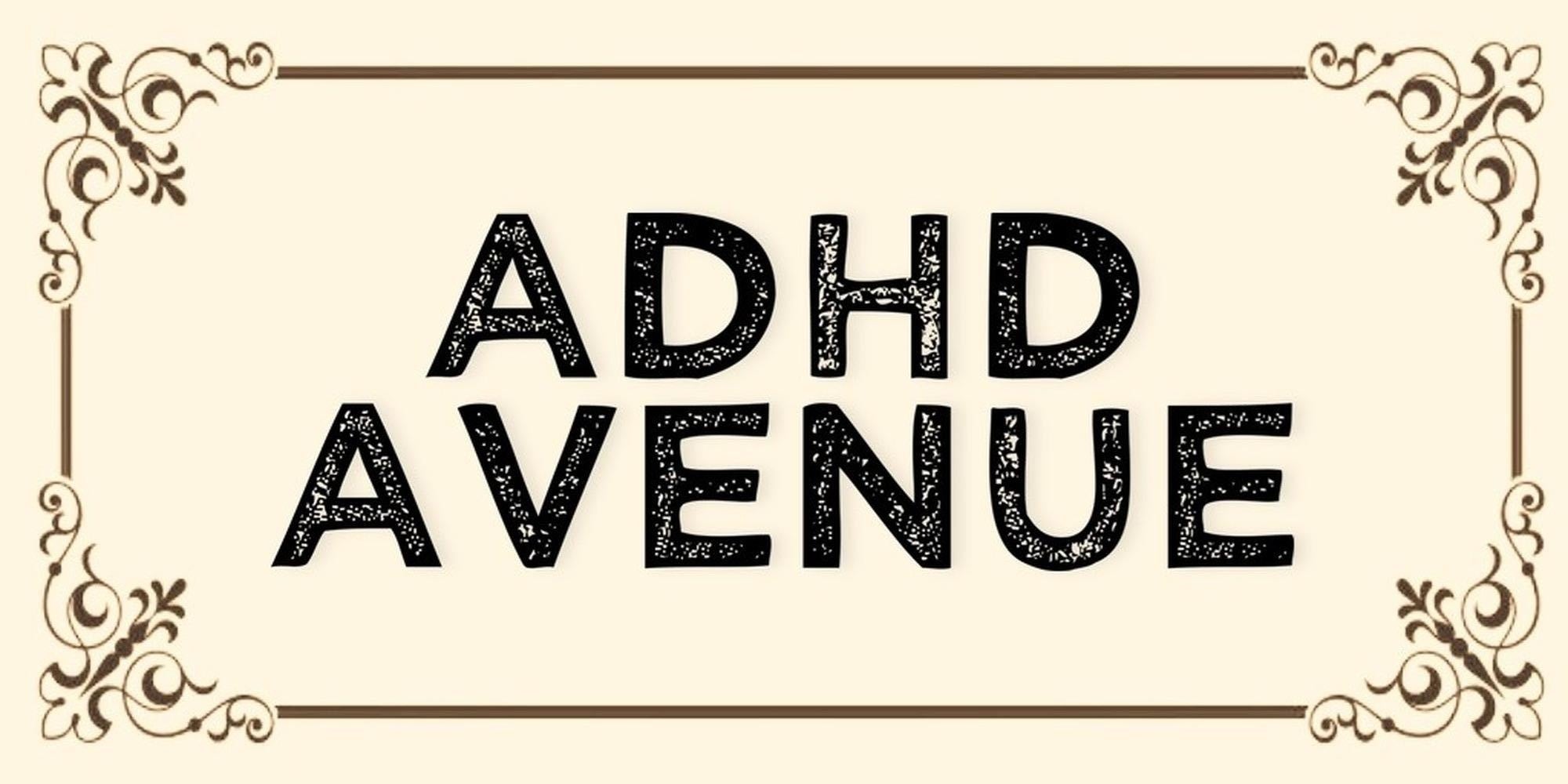 Adhd Avenue design displayed as a decorative MDF wall sign